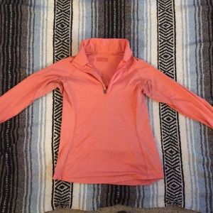 Colombia Salmon Quarter-Zip Workout Top
